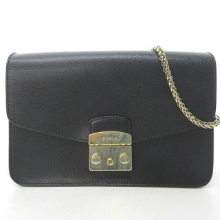 フルラ(Furla)のフルラ FURLA メトロポリス ショルダー チェーンバッグ ハンドバッグ 黒(ハンドバッグ)