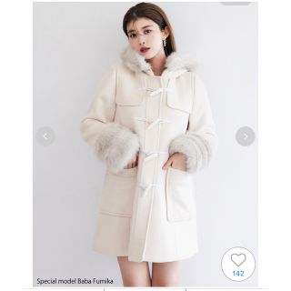 スナイデル(SNIDEL)のスナイデル　snidel【馬場ふみかさん着用】ＦＡＵＸ　ＦＵＲダッフルコート(ダッフルコート)