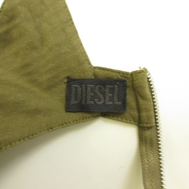 DIESEL(ディーゼル)のディーゼル バックジップ ドレス ワンピース 背抜き S カーキ ■MA  レディースのワンピース(ロングワンピース/マキシワンピース)の商品写真