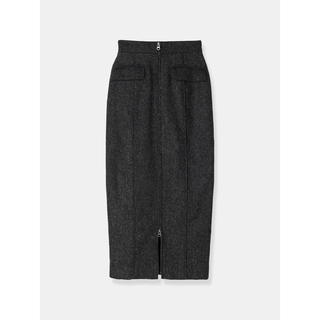 Zip up Pencil Tweed Skirt(ロングスカート)