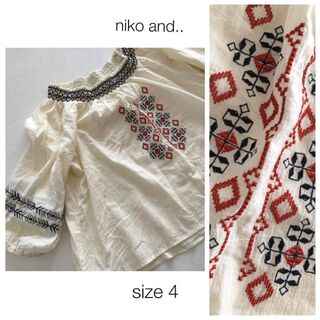 niko and.. ふんわり刺繍カットソー