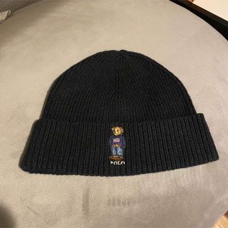 ポロラルフローレン(POLO RALPH LAUREN)のポロベア　ニット帽　ブラック(ニット帽/ビーニー)