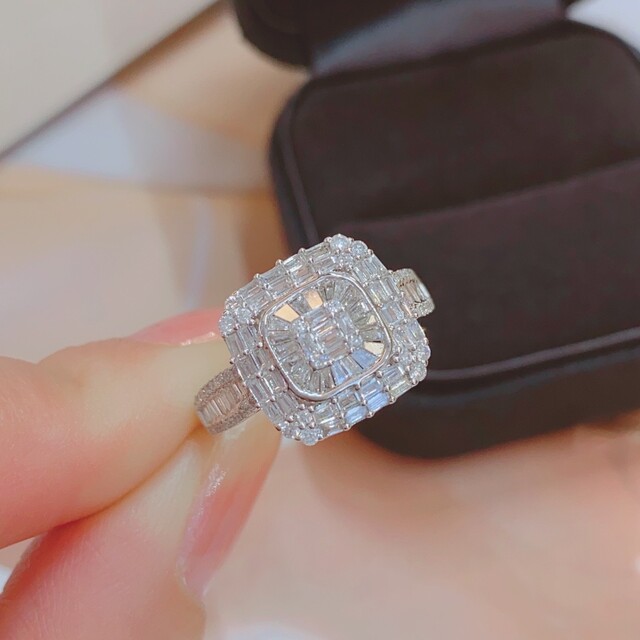 天然ダイヤモンドリング0.86ct　k18