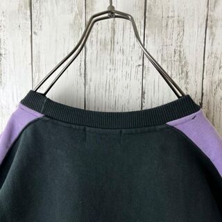 【激レア】エクストララージ アーチロゴ 黒 紫 白 M スウェット 刺繍ロゴ