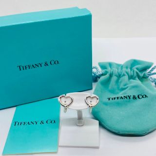 ティファニー(Tiffany & Co.)の美品 TIFFANY&Co. ティファニー シルバー オープンハート イヤリング(イヤリング)