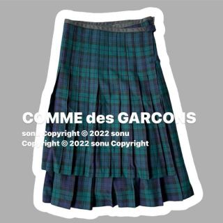 コム デ ギャルソン(COMME des GARCONS) ネイビー ロングスカート ...