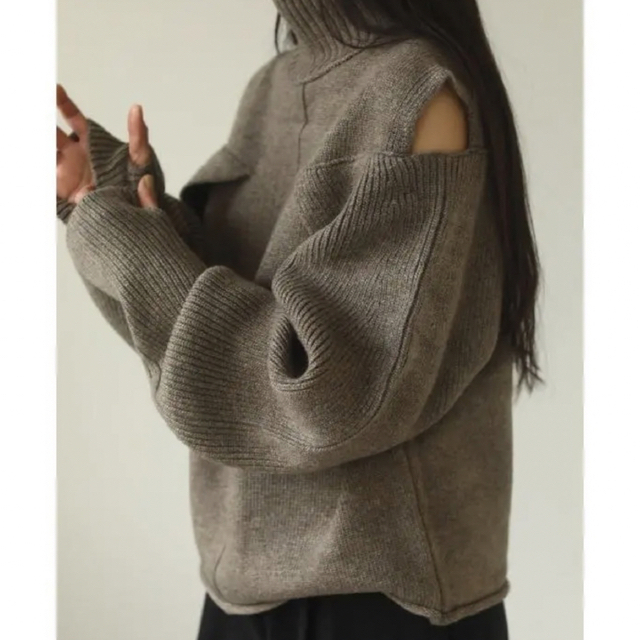 TODAYFUL(トゥデイフル)のTODAYFUL Layered Sleeve Knit グレージュ FREE レディースのトップス(ニット/セーター)の商品写真