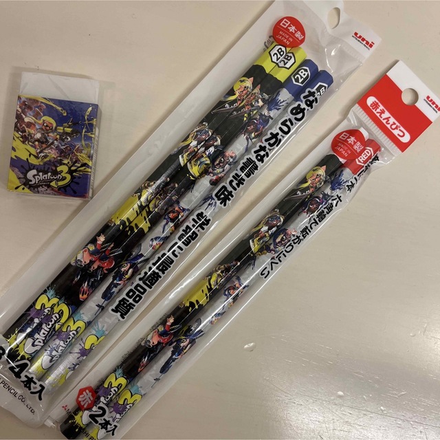 活躍⭐️ スプラトゥーン3 2B 鉛筆 赤鉛筆  消しゴム 3点 文房具 セット エンタメ/ホビーのアート用品(鉛筆)の商品写真