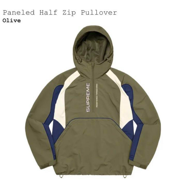 オリーブSupreme Paneled Half Zip Pullover