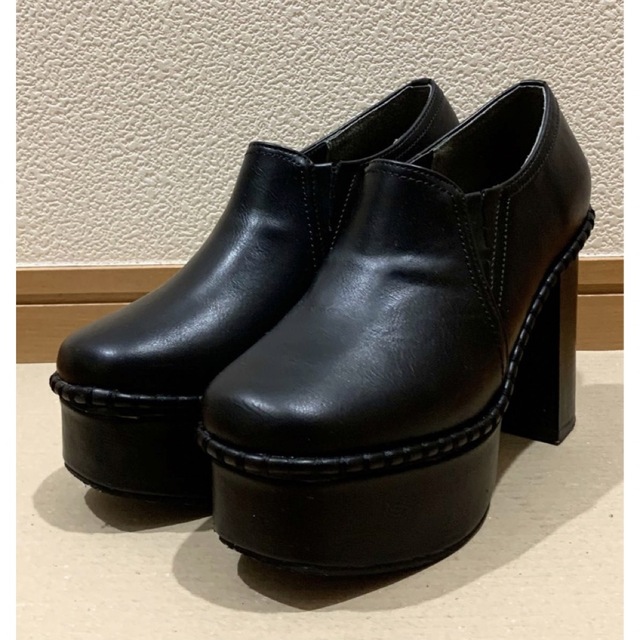 特別価格❗️ヨースケ レディース 厚底 靴 ヒール 23㎝〜23.5㎝ ブラック