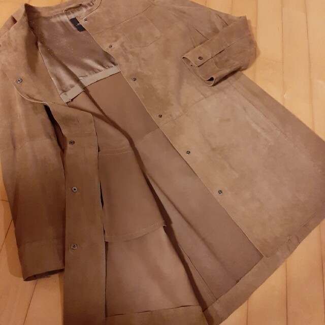 Max Mara ヌバック調ノーカラージャケット·JI36