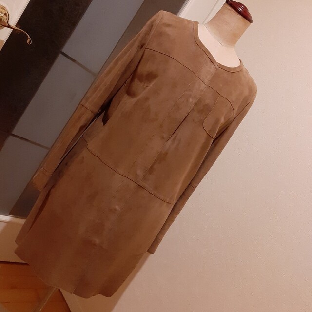 Max Mara ヌバック調ノーカラージャケット·JI36