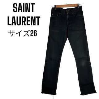 サンローラン(Saint Laurent)の【エディ期】SAINT LAURENT ブラックスキニーパンツ　26(デニム/ジーンズ)