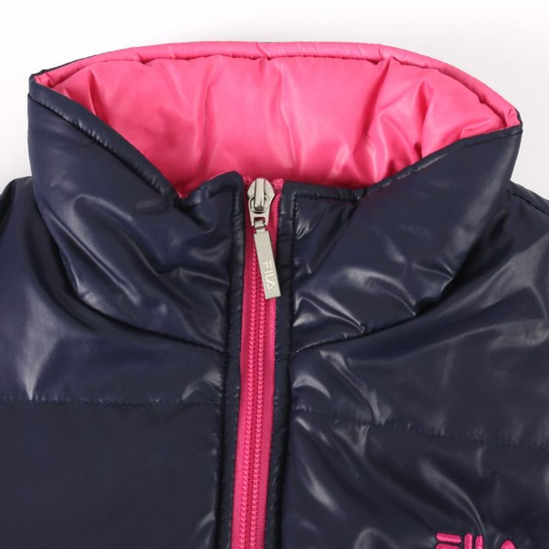 FILA(フィラ)のフィラ 中綿ブルゾン ジップアップ ハイネック 胸ロゴ ジャケット アウター ジャンパー レディース Mサイズ パープル FILA レディースのジャケット/アウター(ブルゾン)の商品写真