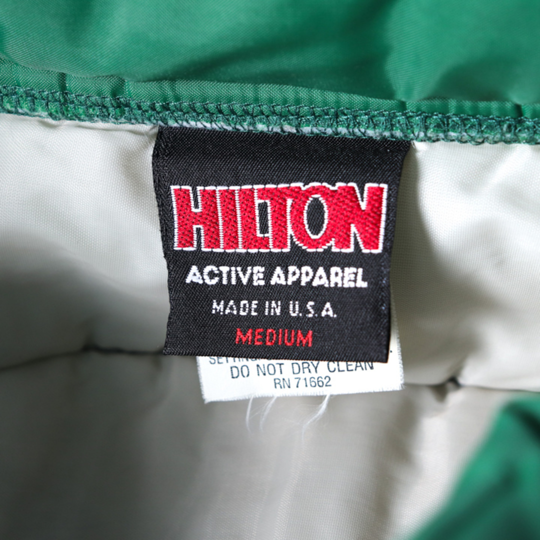 ヒルトン ナイロンベスト 中綿 前開き ボタン アウター USA製 ヒルトン メンズ Mサイズ グリーン Hilton メンズのトップス(ベスト)の商品写真