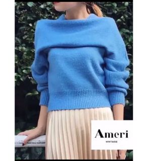 Ameri VINTAGE - 【新品・未使用】アメリ シアーニット ブルーの