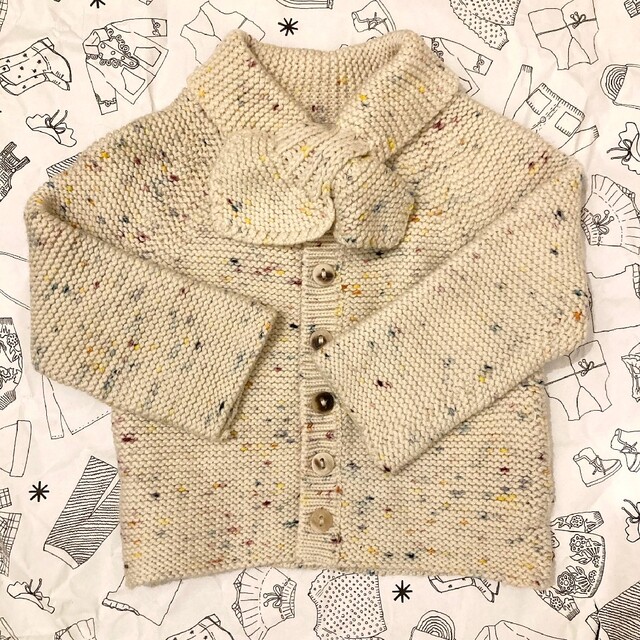 柔らかな質感の カーディガン Caramel confetti cardigan scout puff