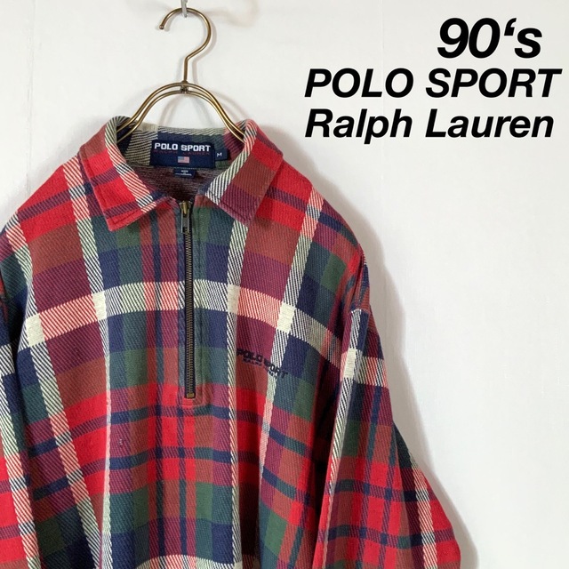 希少 90's POLO SPORT Ralph Lauren ビッグチェック メンズ トップス ...
