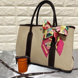 エルメス(Hermes)の正規品☆HERMES ガーデンパーティー PM エルメスツイリー付き♪マロン(トートバッグ)