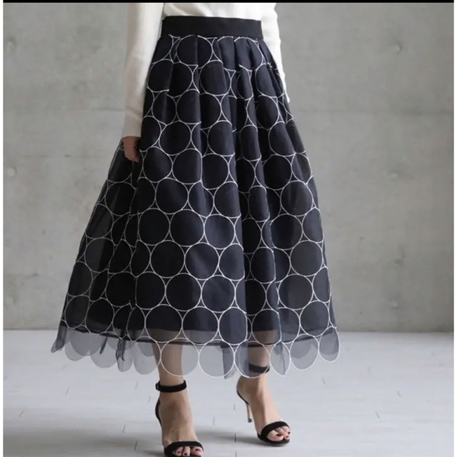 レーヨン糸裏別布SHE TOKYO Anna Circle dot black  36 完売品