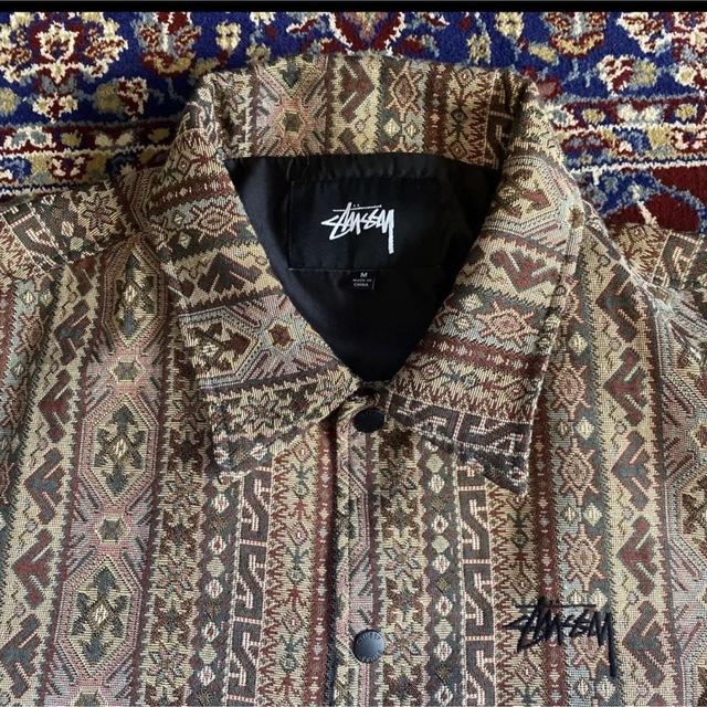 美品　STUSSY TAPESTRY CLASSIC COACHJACKET