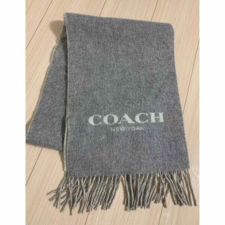 コーチ(COACH)のcoach コーチ　マウラー　グレー　ホワイト　白　レディース　メンズ(マフラー/ショール)