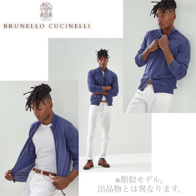 BRUNELLO CUCINELLI(ブルネロクチネリ)のH52★美品★カシミヤブレンド ダブルジップニット ブルネロクチネリ メンズのトップス(ニット/セーター)の商品写真