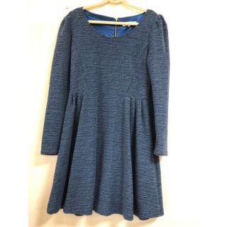 ミニマム(MINIMUM)の◆美品◆ 厚手　秋冬 ワンピース  青ワンピース(ひざ丈ワンピース)