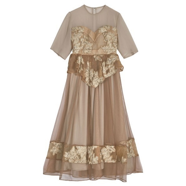 Ameri VINTAGE(アメリヴィンテージ)のmk様_AMERI JACQUARD LAYERED TULLE DRESS S レディースのワンピース(ロングワンピース/マキシワンピース)の商品写真