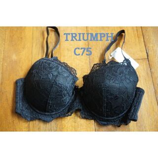トリンプ(Triumph)のトリンプ　C 75 　4/5カップブラ　ブラック　黒　大きいサイズ  【新品】(ブラ)