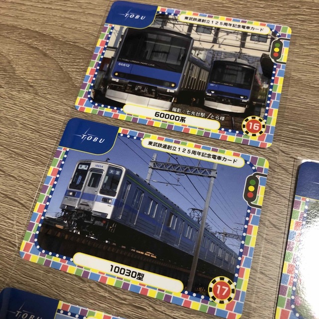 東武鉄道創立125周年記念電車カード第1弾 16〜20 通販