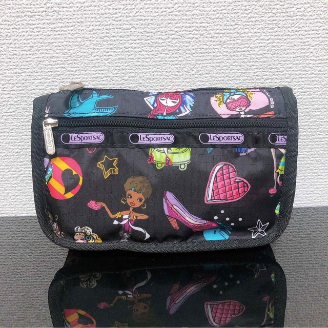 LeSportsac(レスポートサック)のLeSportsac(レスポートサック) ポーチ ブラック ピンク ガールズ レディースのファッション小物(ポーチ)の商品写真