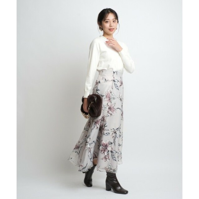 JUSGLITTY ジャスグリッティー オパールフラワープリントスカート