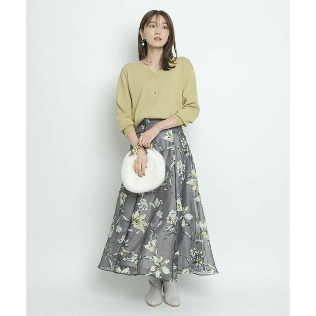 JUSGLITTY ジャスグリッティー オパールフラワープリントスカート