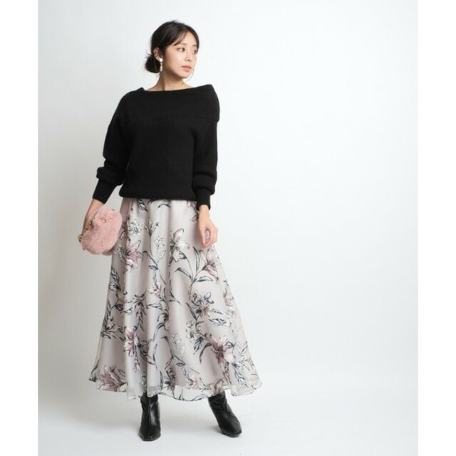 JUSGLITTY ジャスグリッティー オパールフラワープリントスカート