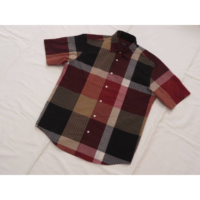 ブラックレーベル クレストブリッジ 高級半袖チェックシャツ L 24,200