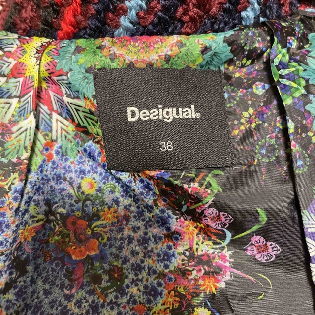 DESIGUAL(デシグアル)の年末SALE☆スペインDesigual ツィードハーフコート 約6万円 レディースのジャケット/アウター(ロングコート)の商品写真