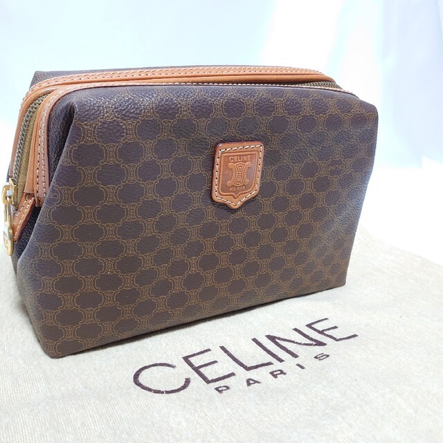 極美品 CELINE マカダム柄 ポーチポーチ