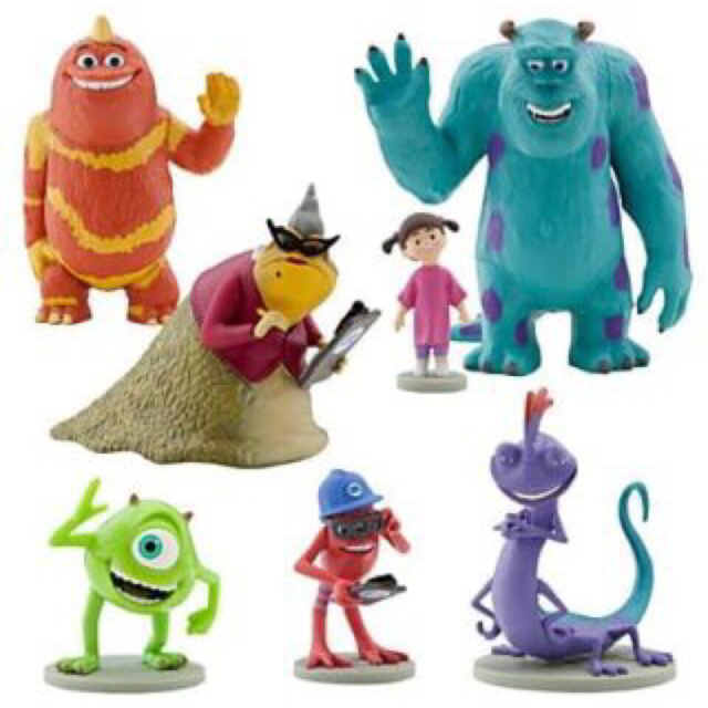 Disney - ディズニー ピクサー Monster's inc フィギュア セット