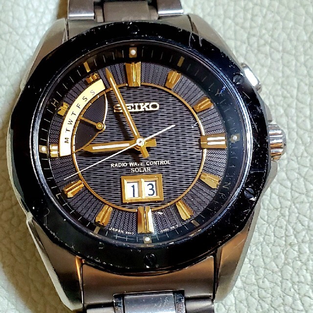 SEIKO ブライツ ビッグデイト 8B43-0AC0 チタニウム メンズ | www