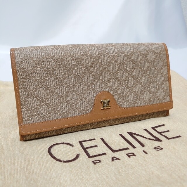 ✨未使用に近い✨　CELINE ミニ財布　マカダム柄　トリオンフ　折り財布