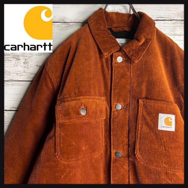 【希少カラー】 carhart WIP コーデュロイジャケット ロゴボタン 厚手 | フリマアプリ ラクマ