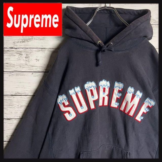 大人気　即完モデル　supremeパーカー　裏起毛　Lサイズ