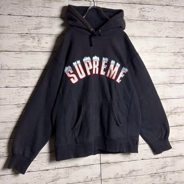 【即完売モデル】 Supreme 後藤真希着用 アーチ刺繍ロゴ 雪 パーカー