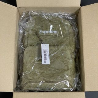 シュプリーム(Supreme)のFat Tip Jacquard Denim Sling Bag Olive(ボディーバッグ)