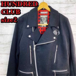 HUNDREDCLUB/ハンドレッドクラブ　ライダースジャケット　ブラック(ライダースジャケット)