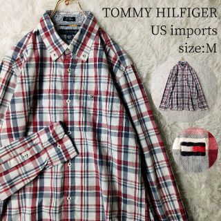 トミーヒルフィガー(TOMMY HILFIGER)の一点物US輸入★トミーヒルフィガー 長袖ボタンダウンシャツ チェック柄(シャツ)