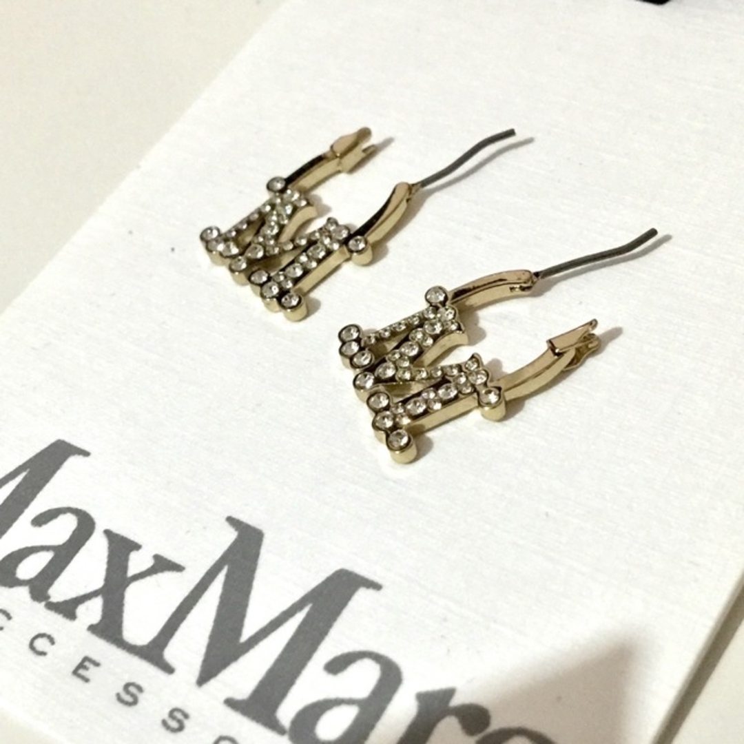 Maxmara キラキラ　クリスタル　M ピアス　ポーチなし 2