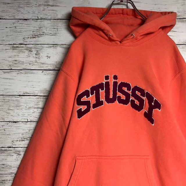 超希少デザイン】 STUSSY スウェット パイルロゴ 刺繍 即完売 入手困難