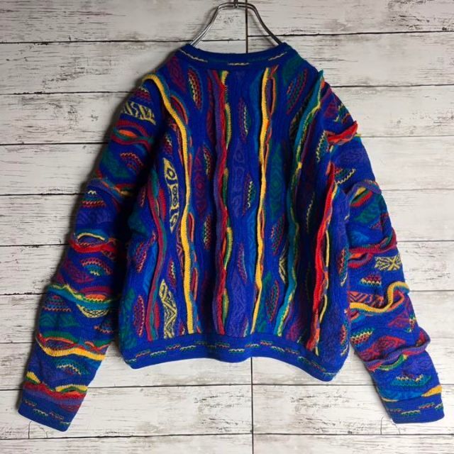 COOGI(クージー)の【幻の一点物】COOGI 3D 立体 編み込み ニット 入手困難 希少デザイン メンズのトップス(ニット/セーター)の商品写真